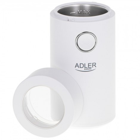 Adler | AD 4446ws | Coffee Mill | 150 W | Coffee beans capacity 75 g | Number of cups pc(s) | White - 4